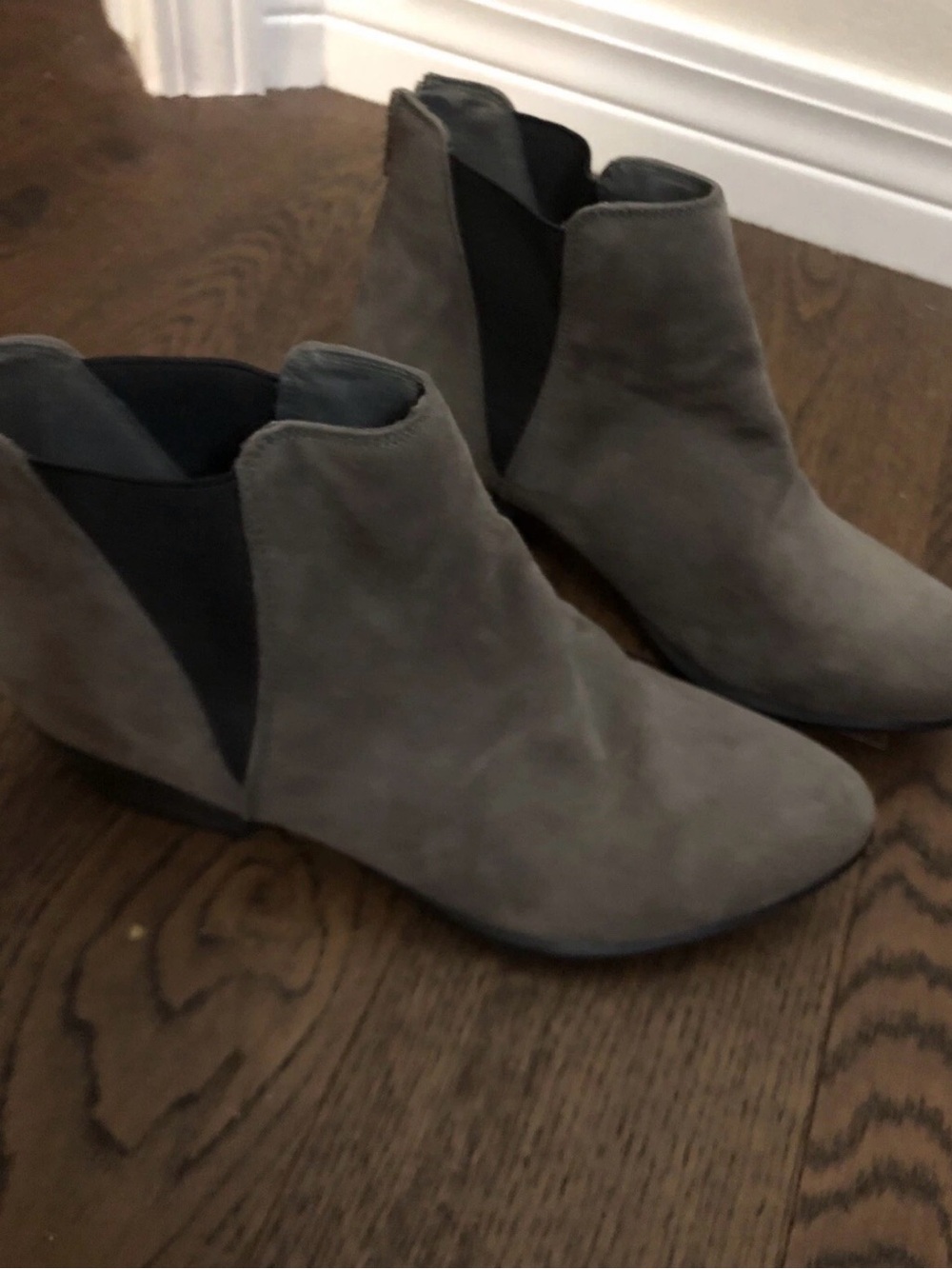 Portland Boot Company Women's Gray Suede Ankle Booties